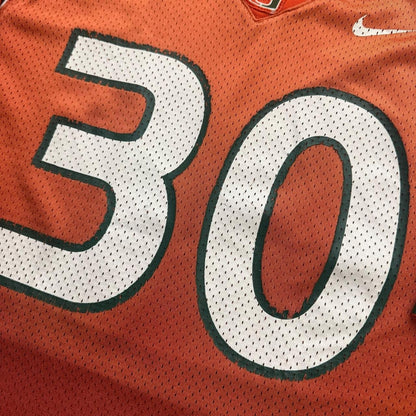 Vintage 00s Nike Miami Hurricanes #30 Football Jersey Mens Large