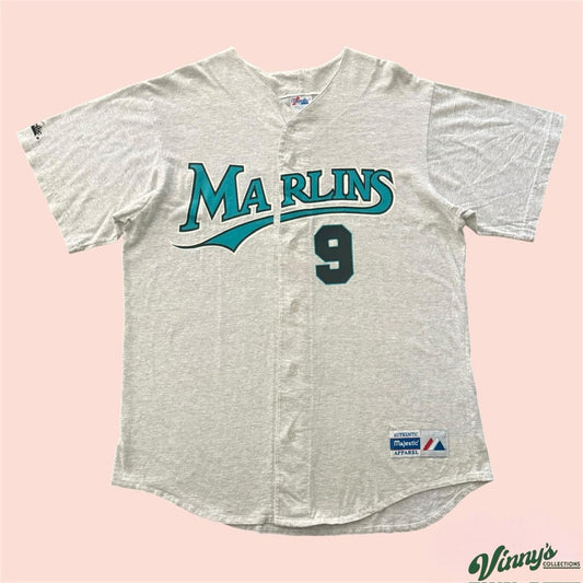 Majestic MLB Florida Marlins Terry Pendleton Baseball Jersey Shirt Mens Large