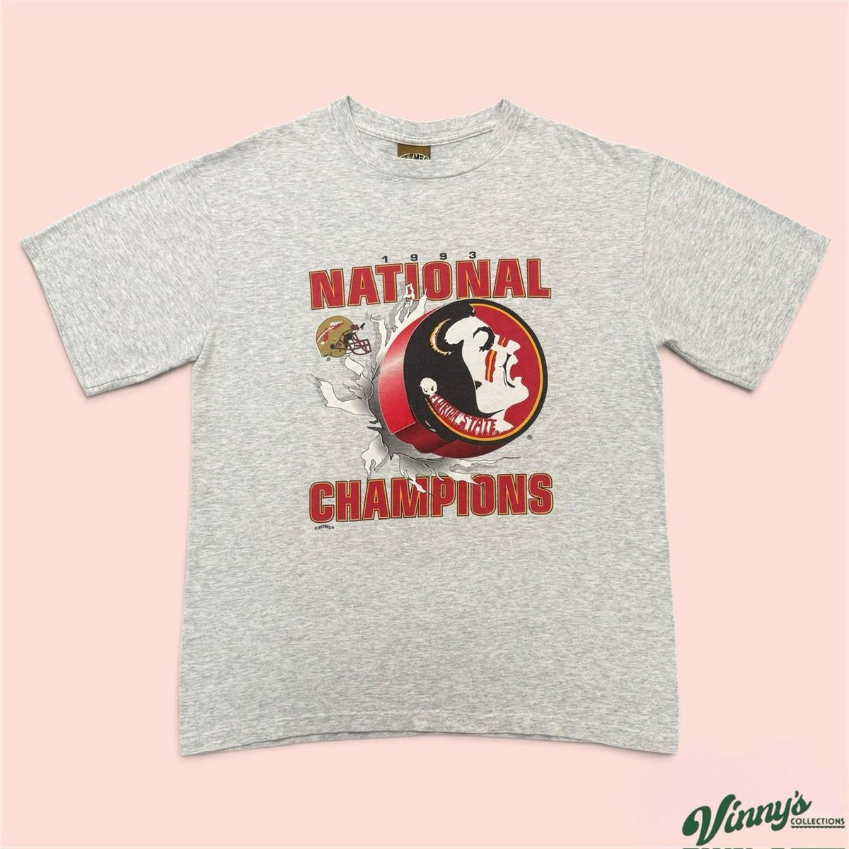 Vintage Nutmeg 1993 Florida State Seminoles National Champions Shirt Mens Large