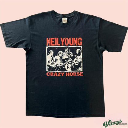 Vintage 2003 Anvil Red Bar Neil Young Crazy Horse Tour Shirt Mens Large