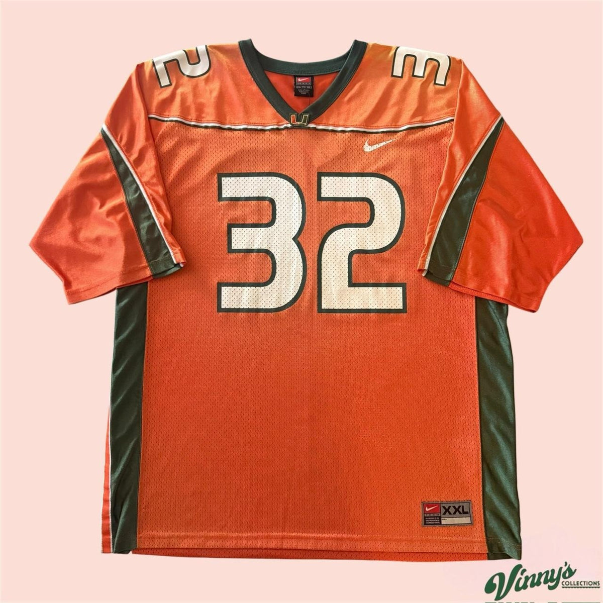 Vintage Nike Miami Hurricanes Frank Gore College Football Jersey Mens 2XL