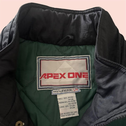 Vintage 90s Apex One Miami Hurricanes College Puffer Jacket Mens Large