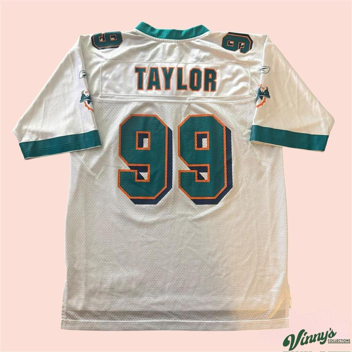 Vintage 00s Reebok NFL Miami Dolphins Jason Taylor Football Jersey Mens Large