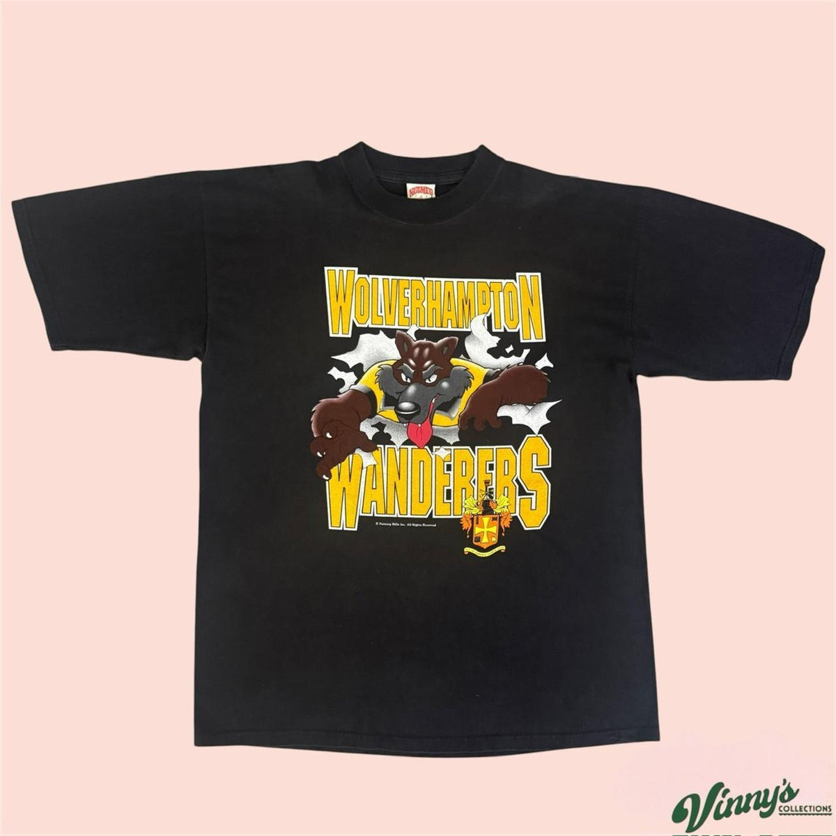 Vintage 90s Nutmeg Wolverhampton Wanderers FC Wolves Soccer Shirt Mens XL