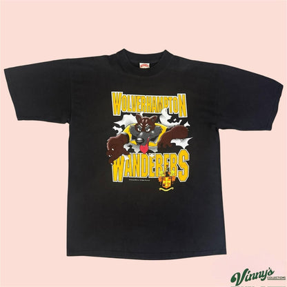 Vintage 90s Nutmeg Wolverhampton Wanderers FC Wolves Soccer Shirt Mens XL