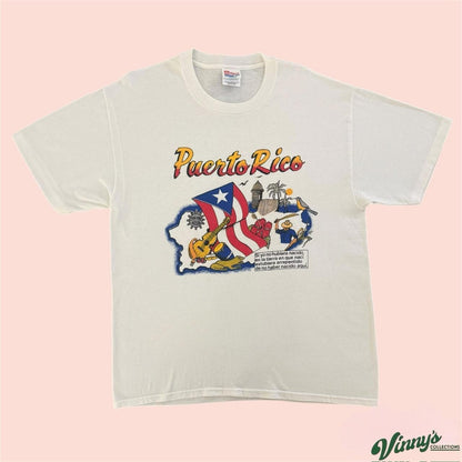 Vintage 00s Y2K Hanes 50/50 Puerto Rico Shirt Mens Large