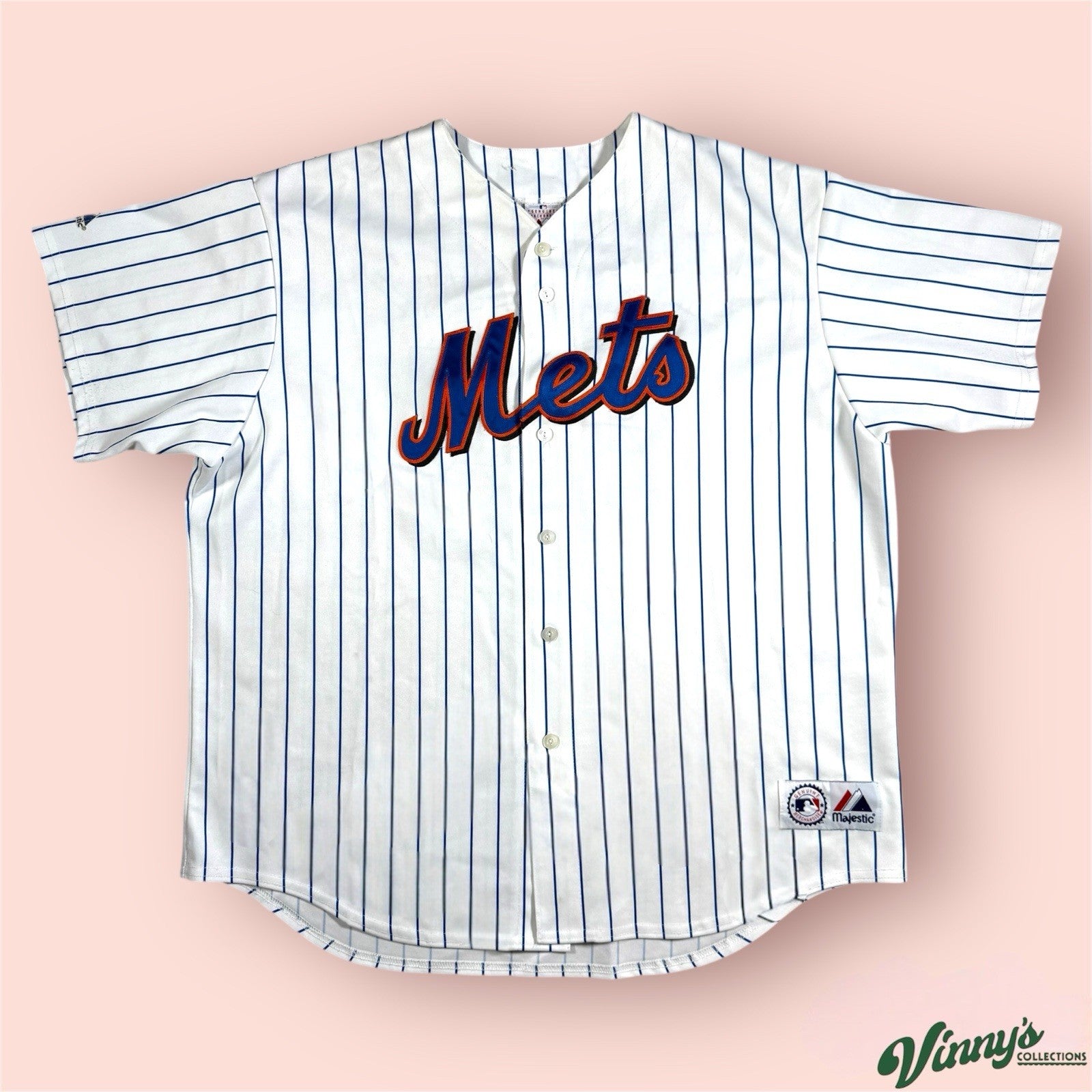 Majestic MLB New York Mets Pedro Martinez Baseball Jersey Mens XL