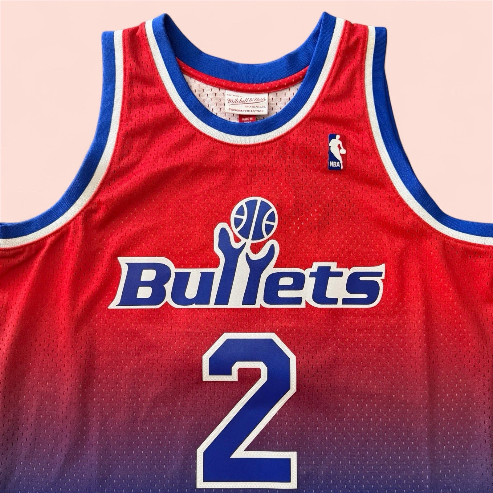 Mitchell & Ness NBA Washington Bullets Chris Webber Basketball Jersey Mens Large