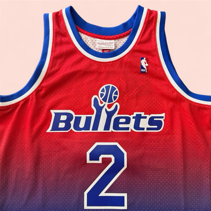 Mitchell & Ness NBA Washington Bullets Chris Webber Basketball Jersey Mens Large