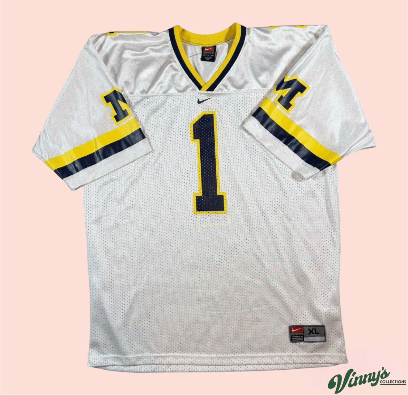 Vintage Nike NCAA Michigan Wolverines Football Jersey #1 Mens XL