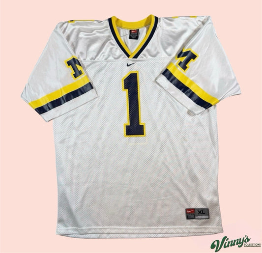 Vintage Nike NCAA Michigan Wolverines Football Jersey #1 Mens XL