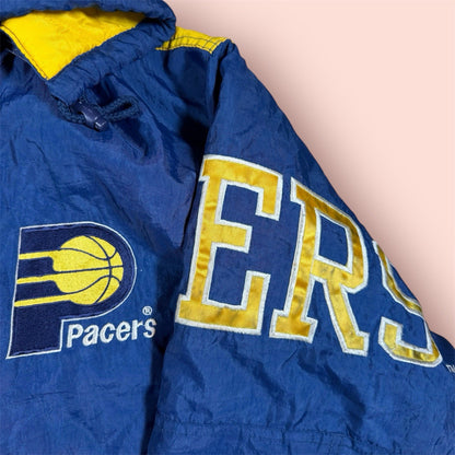 Vintage Starter Indiana Pacers Basketball Puffer Jacket Mens 2XL
