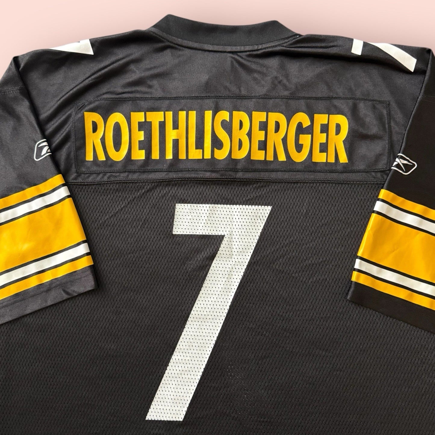 Reebok NFL Pittsburgh Steelers Ben Roethlisberger Football Jersey Mens XL