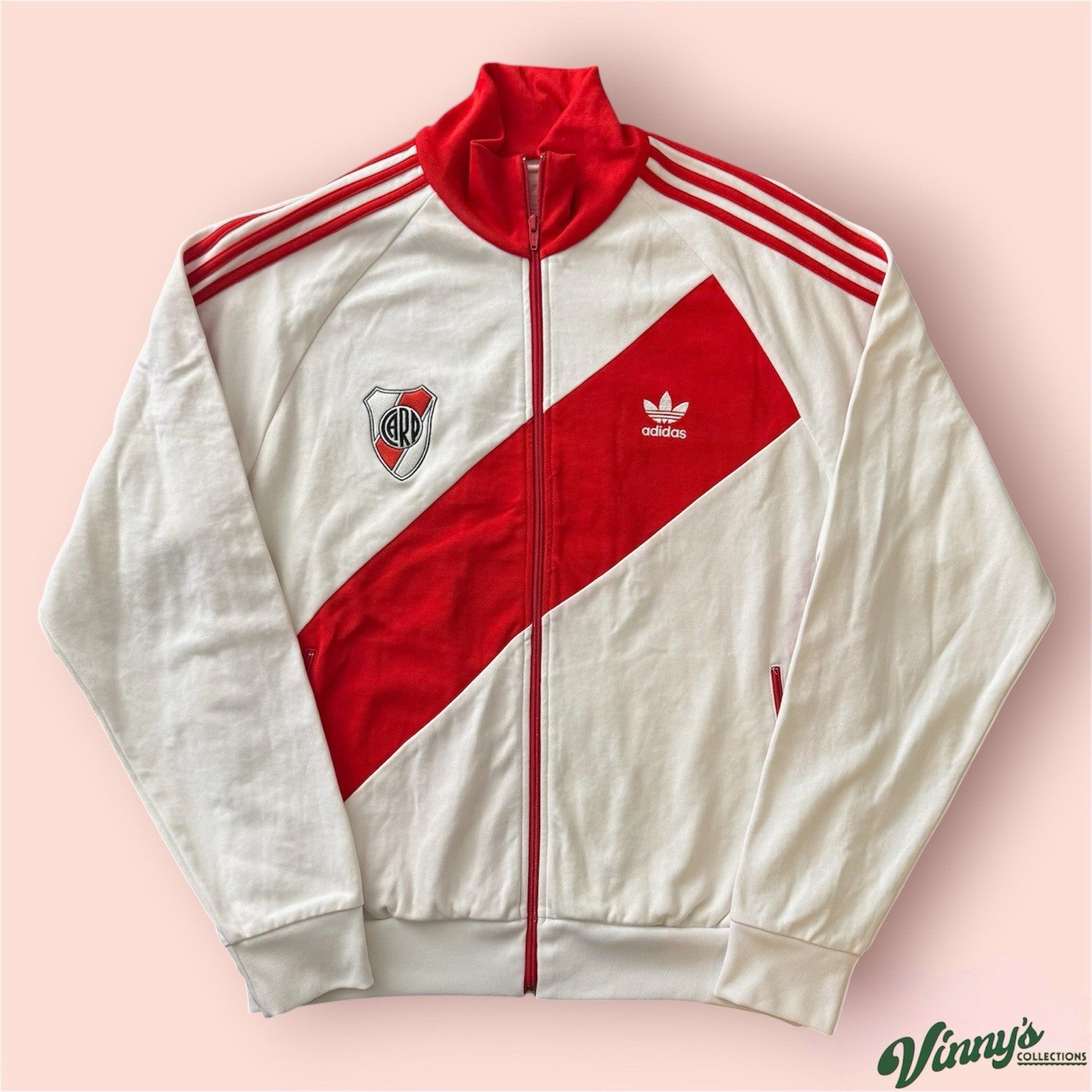 Adidas River Plate Soccer Full Zip Sweater Jacket Mens XL