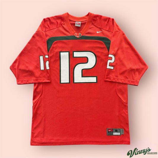 Nike NCAA Miami Hurricanes #12 College Football Jersey Mens Medium