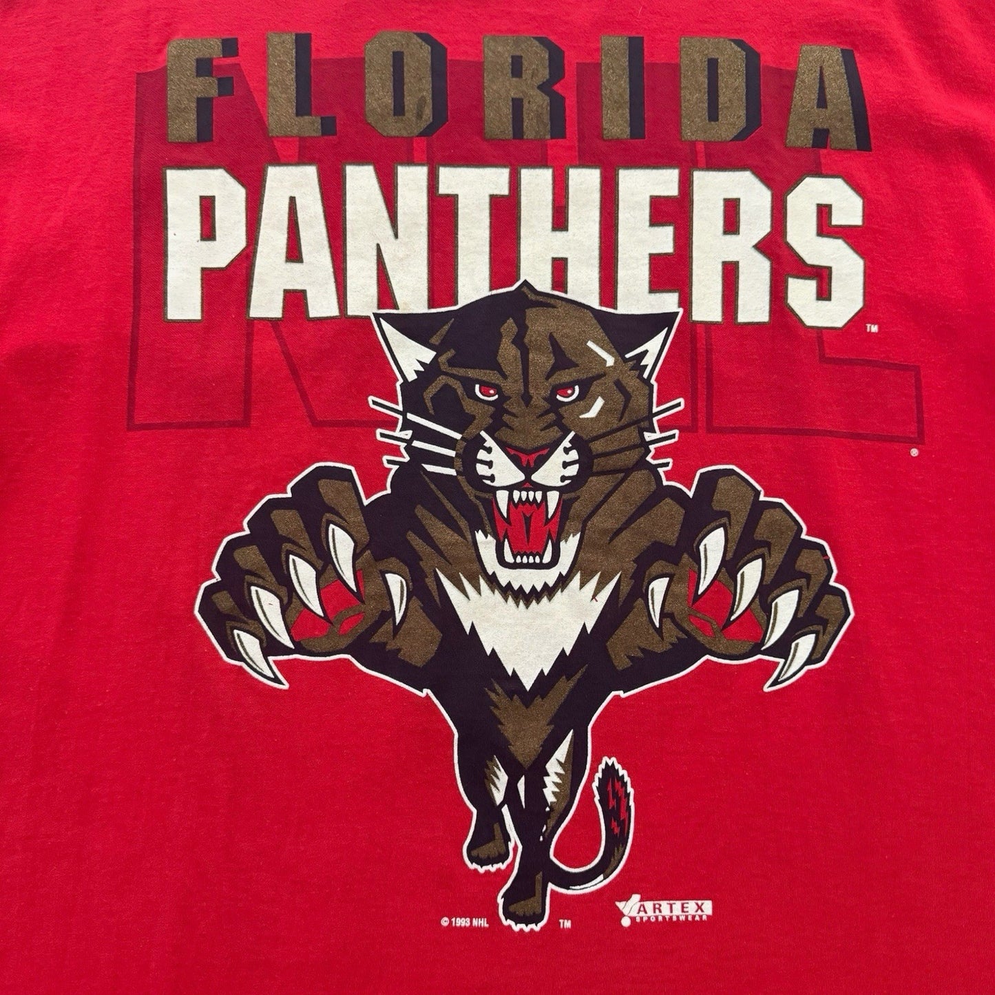 Vintage 1993 NHL Florida Panthers Hockey Shirt Mens XL