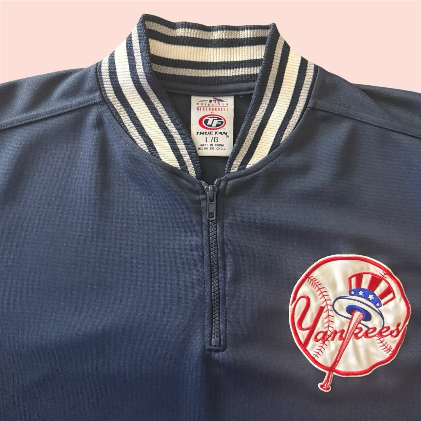 True Fan MLB New York Yankees Baseball Jersey Mens Large