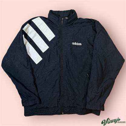 Vintage Adidas Three Stripes Windbreaker Jacket Mens Large