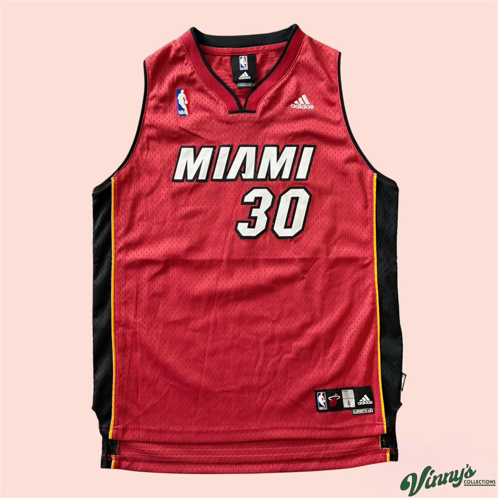 Adidas NBA Miami Heat Michael Beasley Basketball Jersey Youth Large