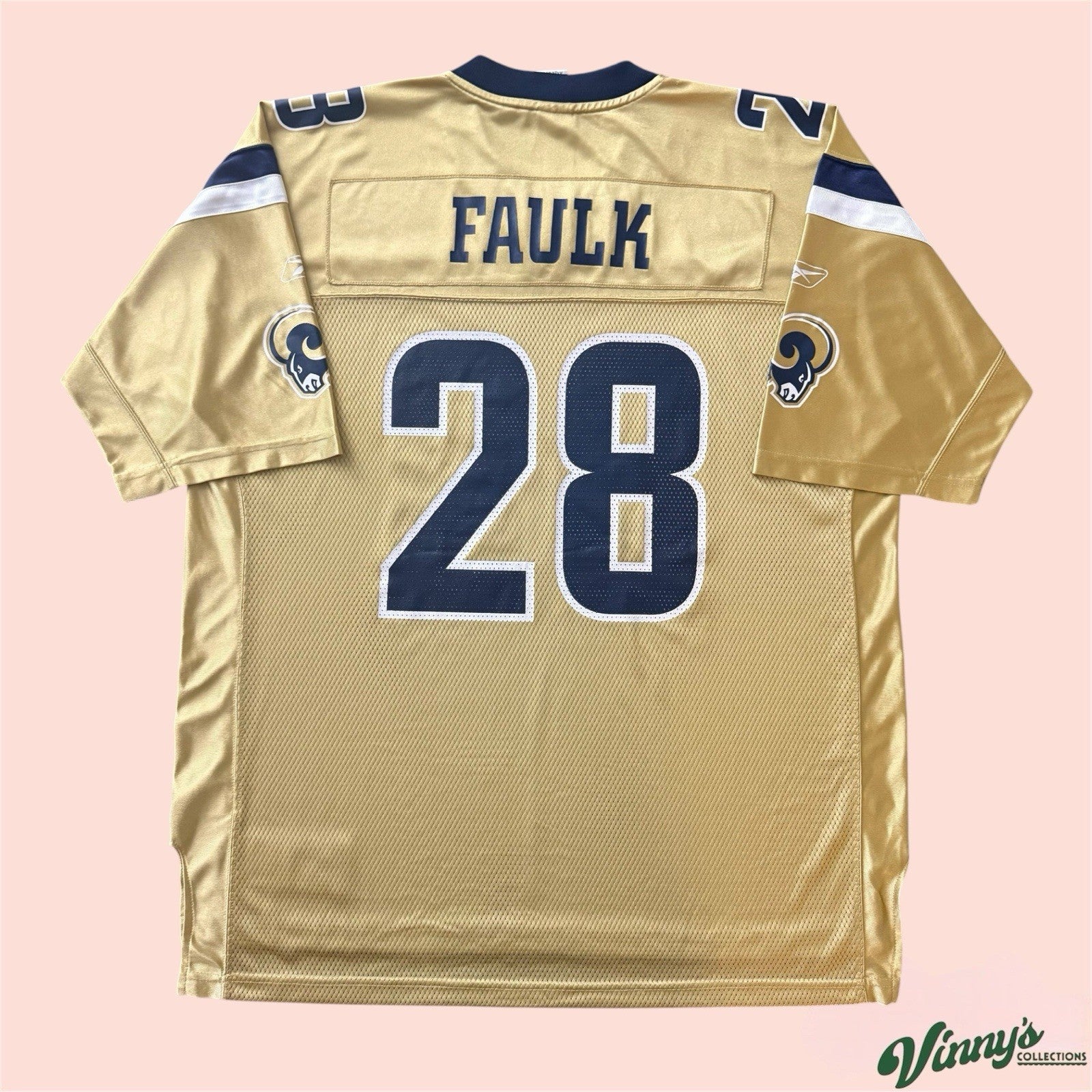 Reebok NFL St Louis Rams Marshall Faulk Football Jersey Mens XL