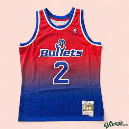 Mitchell & Ness NBA Washington Bullets Chris Webber Basketball Jersey Mens Large