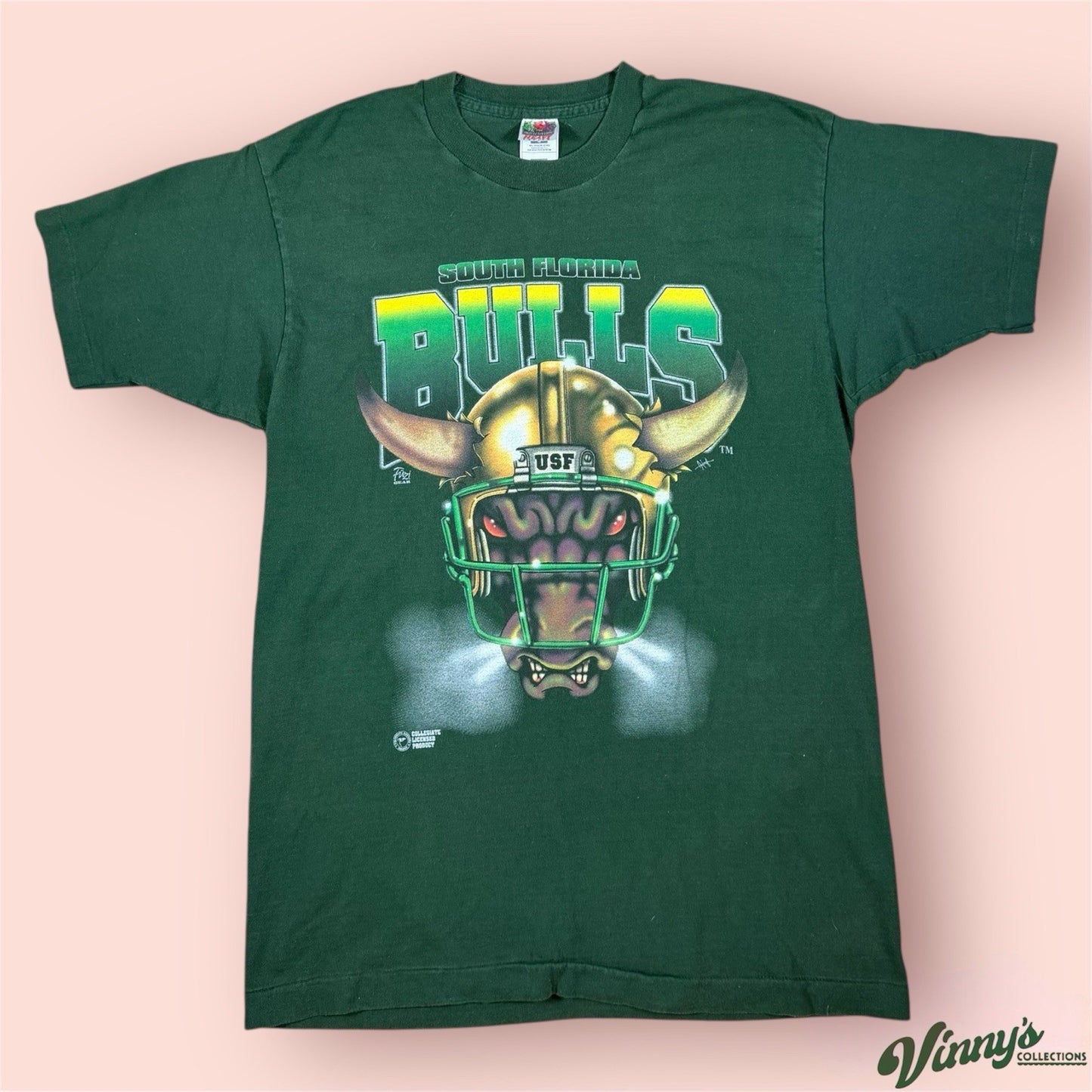 Vintage NCAA South Florida USF Bulls College Shirt Mens Large