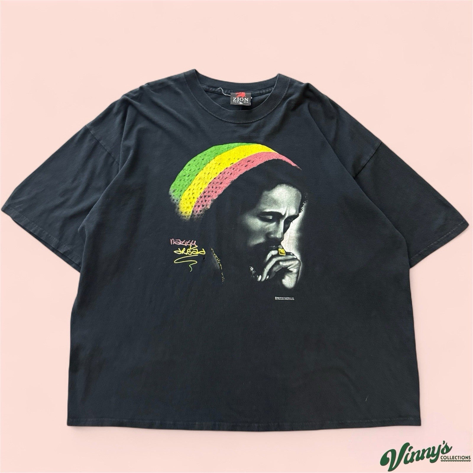 Vintage 2004 Zion Bob Marley Natty Dread Jamaica Tee Shirt Mens 3XL