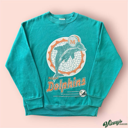 Vintage 1993 Signal Sports NFL Miami Dolphins Football Sweatshirt Mens Large