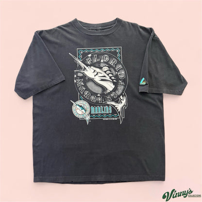 Vintage 1992 Logo Athletic MLB Florida Marlins Baseball Shirt Mens XL