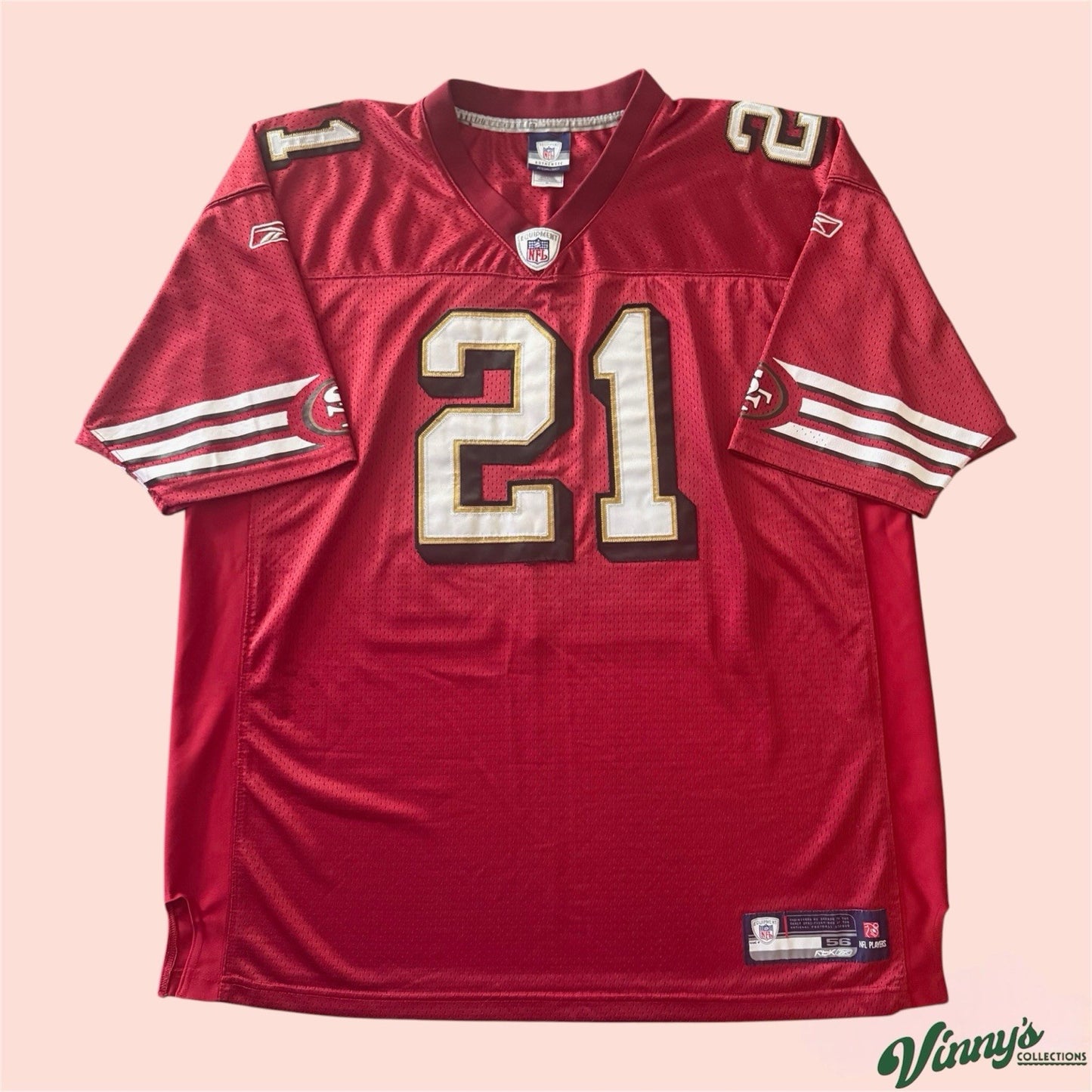 Reebok NFL San Francisco 49ers Frank Gore Football Jersey Mens 56 2XL