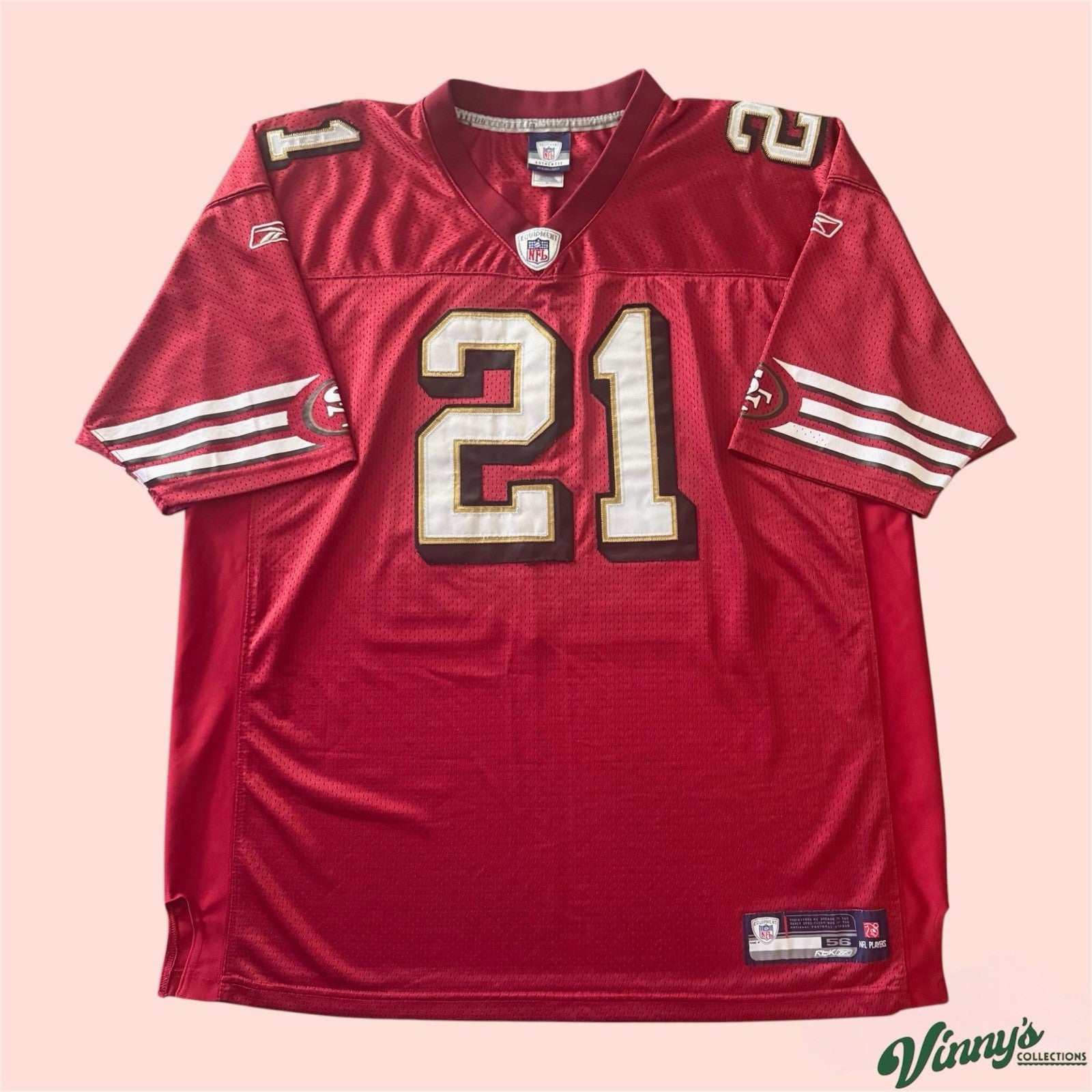 Reebok NFL San Francisco 49ers Frank Gore Football Jersey Mens 56 2XL