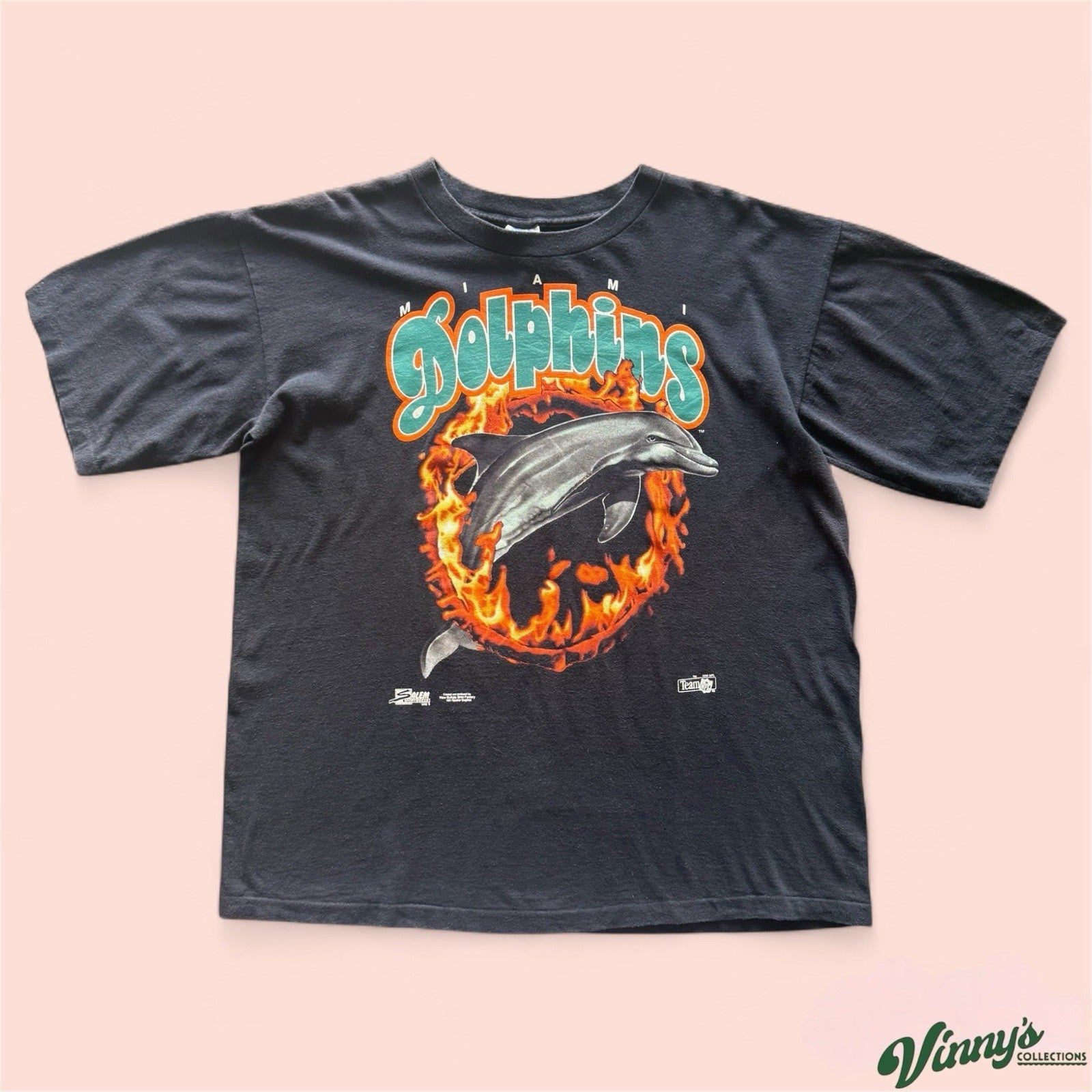 Vintage Salem Sportswear NFL Miami Dolphins Football Shirt Mens XL