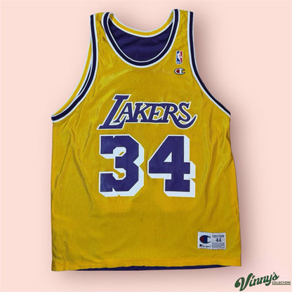 Champion NBA Los Angeles Lakers Shaquille Oneal Basketball Jersey Mens 44 Large