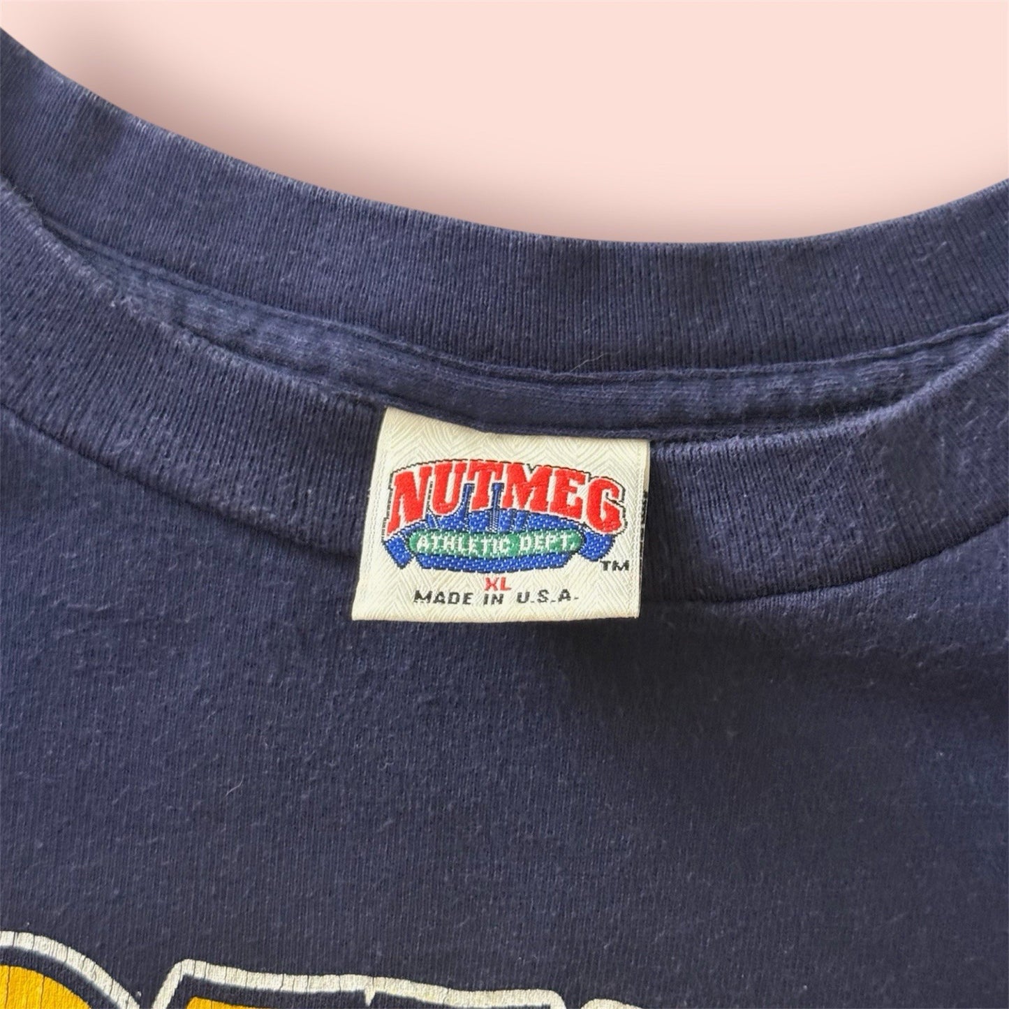 Vintage Nutmeg NCAA Michigan Wolverines College Shirt Mens XL