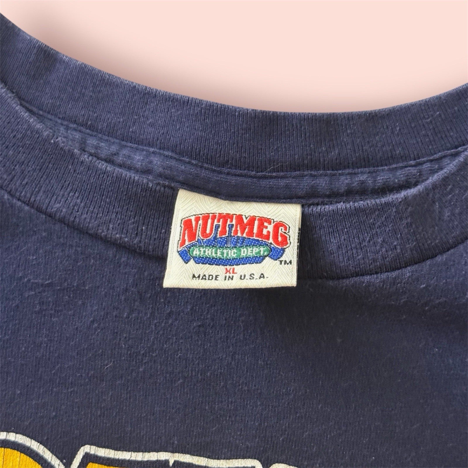 Vintage Nutmeg NCAA Michigan Wolverines College Shirt Mens XL