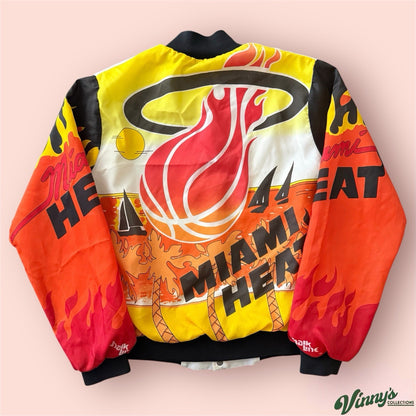 Vintage Chalk Line NBA Miami Heat Basketball Bomber Jacket Mens Small