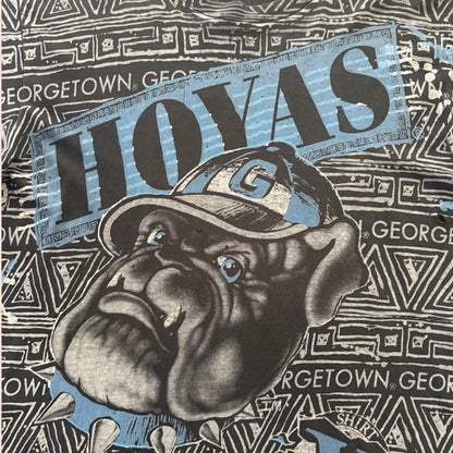 Vintage NCAA Georgetown Hoyas AOP College Shirt Mens XL