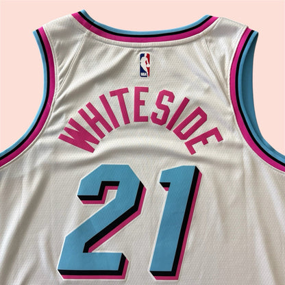 Nike NBA Miami Heat Hassan Whiteside City Edition Basketball Jersey Mens 52 XL