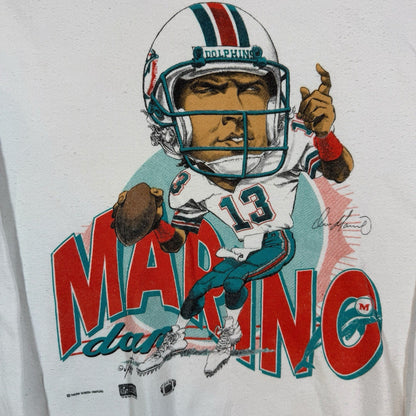 Vintage NFL Miami Dolphins Dan Marino Football Sweatshirt Mens Large