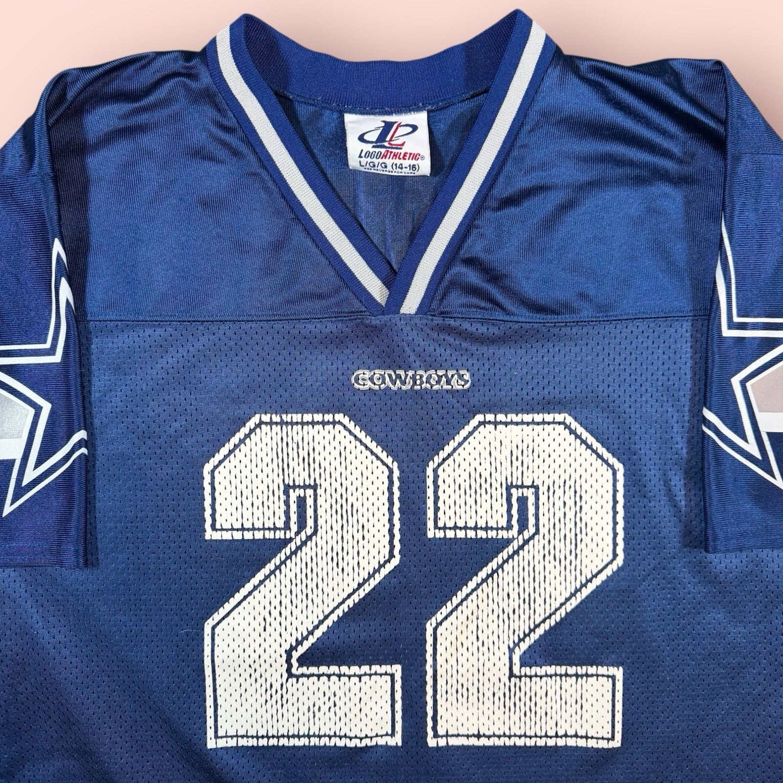 Logo Athletic NFL Dallas Cowboys Emmitt Smith Football Jersey Youth Large