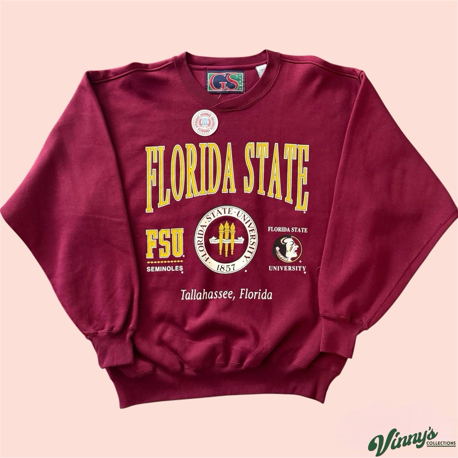 Vintage NCAA Florida State Seminoles FSU College Sweatshirt Mens Large