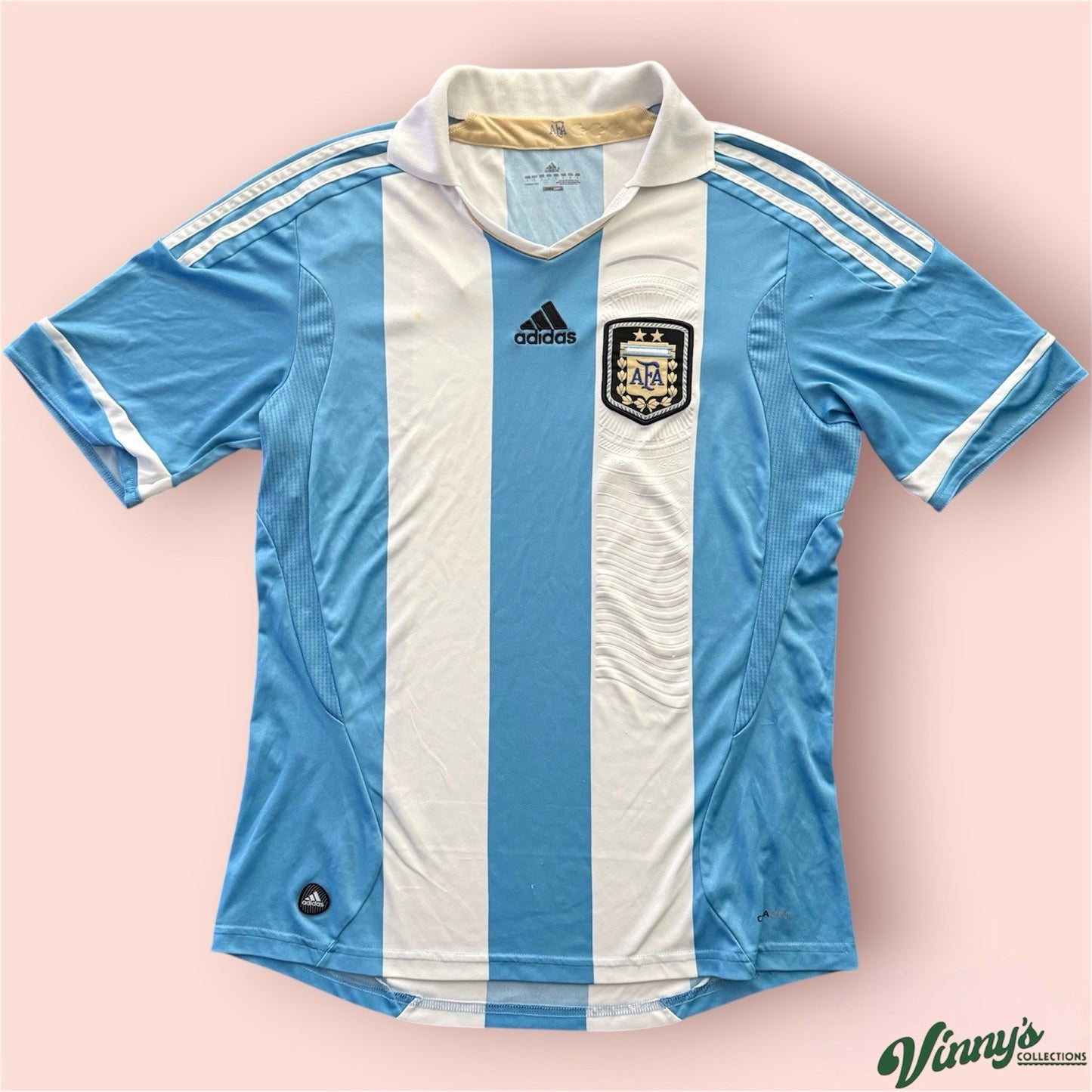 Adidas 2011 Argentina Home National Soccer Kit Jersey Mens Large
