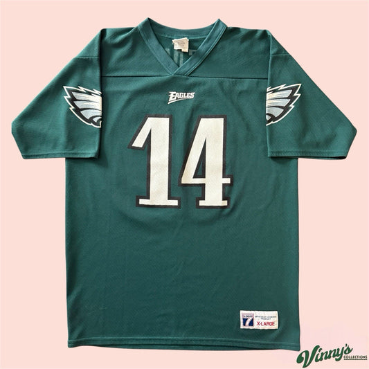 Logo 7 NFL Philadelphia Eagles Ty Detmer Football Jersey Mens XL