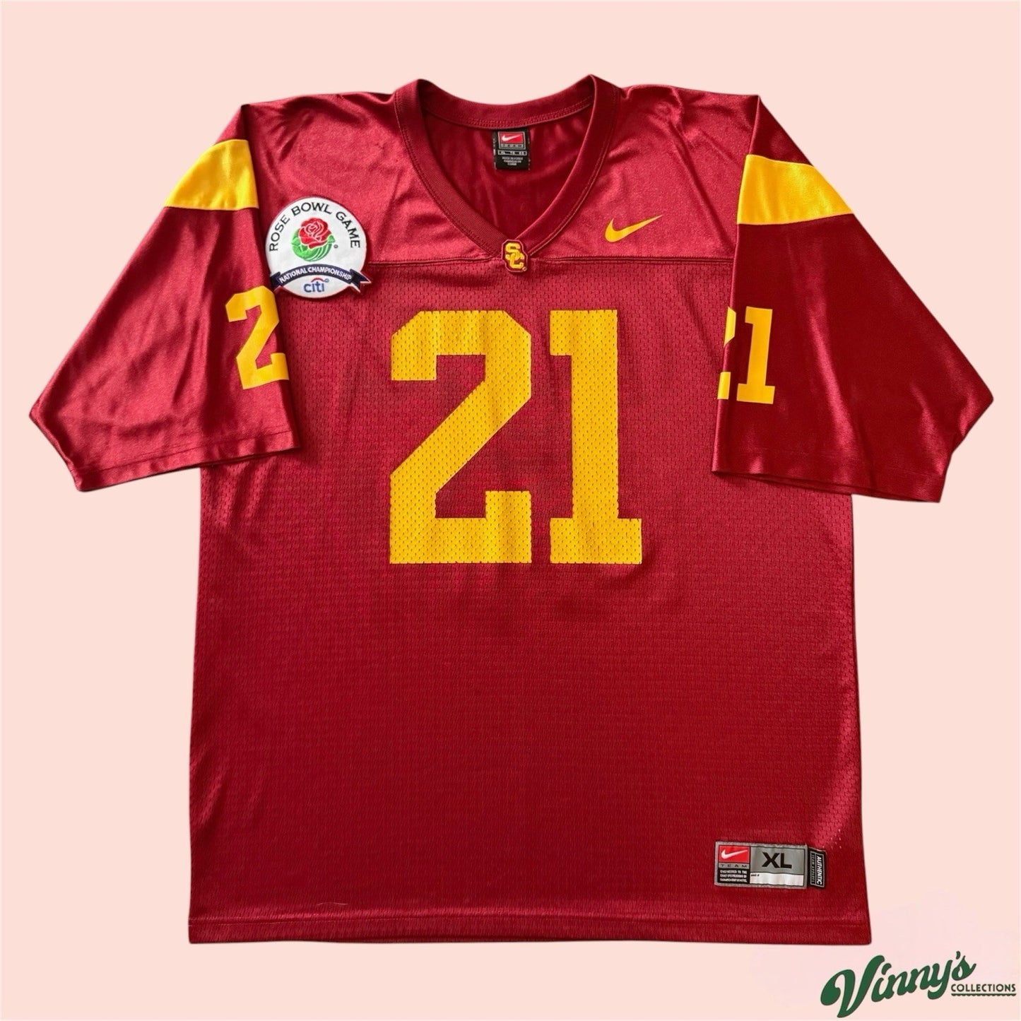 Nike NCAA USC Trojans #21 College Football Rose Bowl Jersey Mens XL
