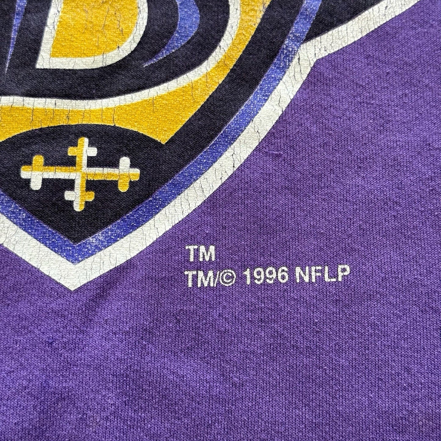 Vintage Logo 7 NFL Baltimore Ravens Football Sweatshirt Mens 2XL