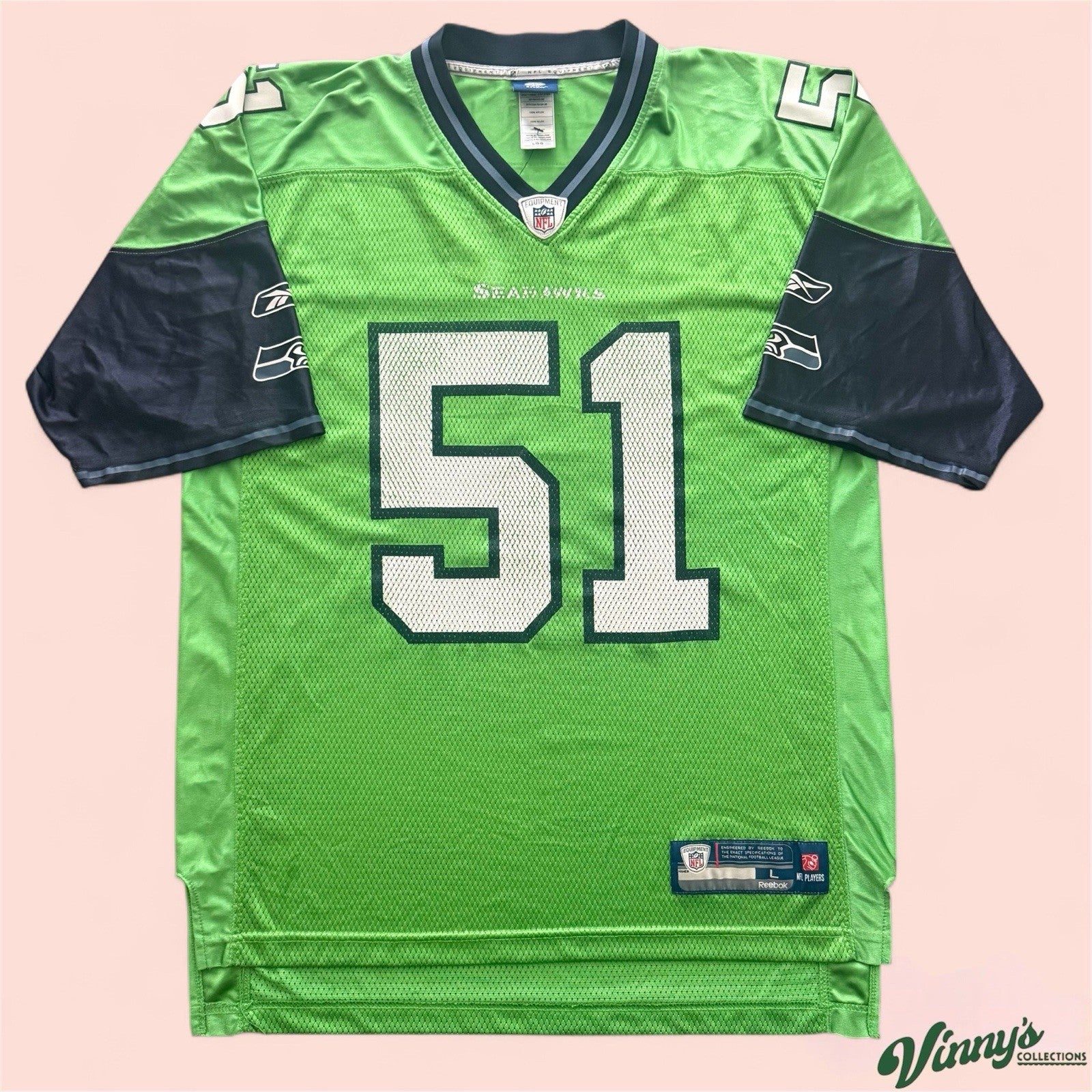 Reebok NFL Seattle Seahawks Lofa Tatupu Football Jersey Mens Large