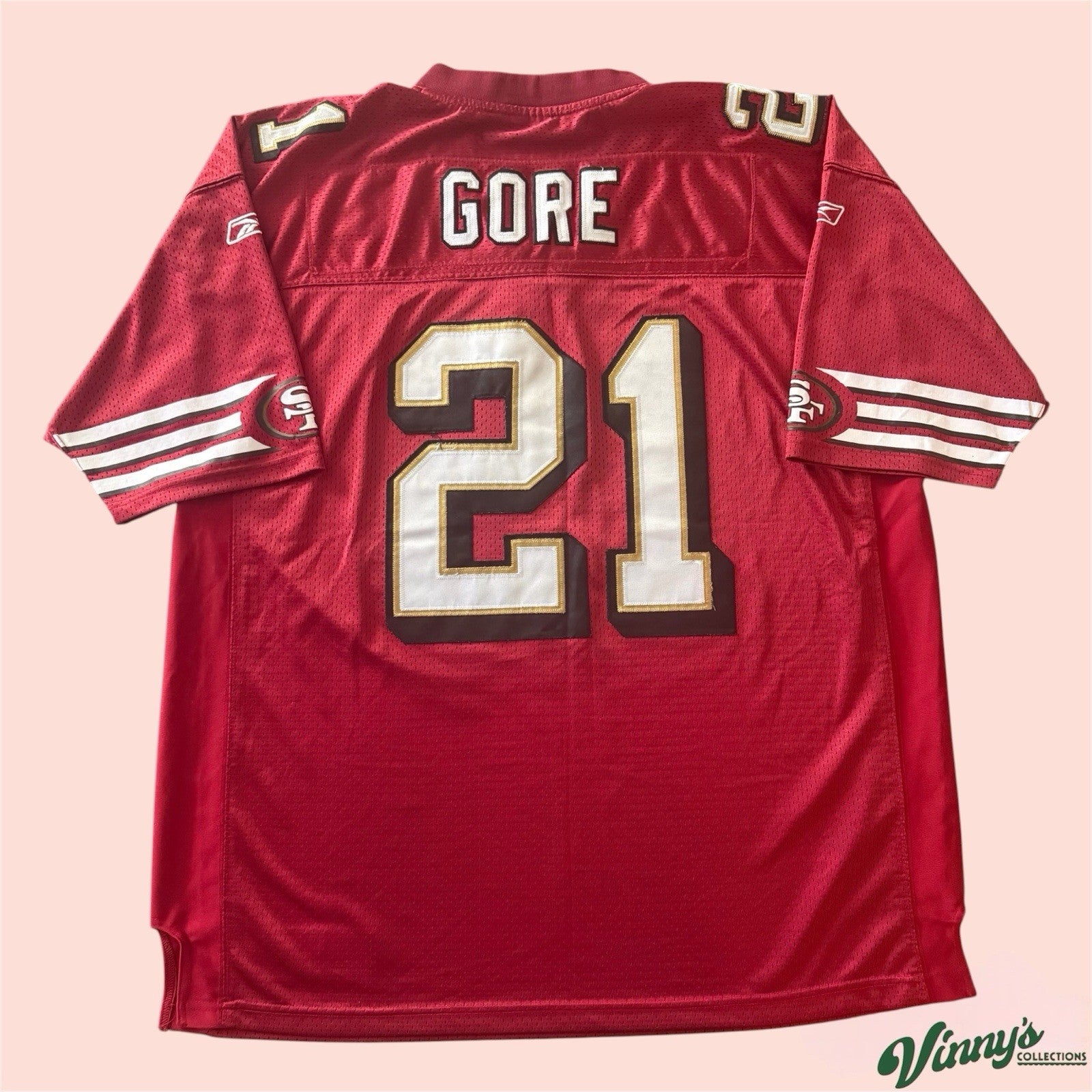 Reebok NFL San Francisco 49ers Frank Gore Football Jersey Mens 56 2XL