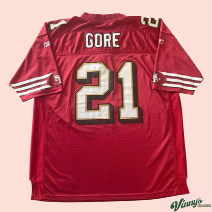 Reebok NFL San Francisco 49ers Frank Gore Football Jersey Mens 56 2XL