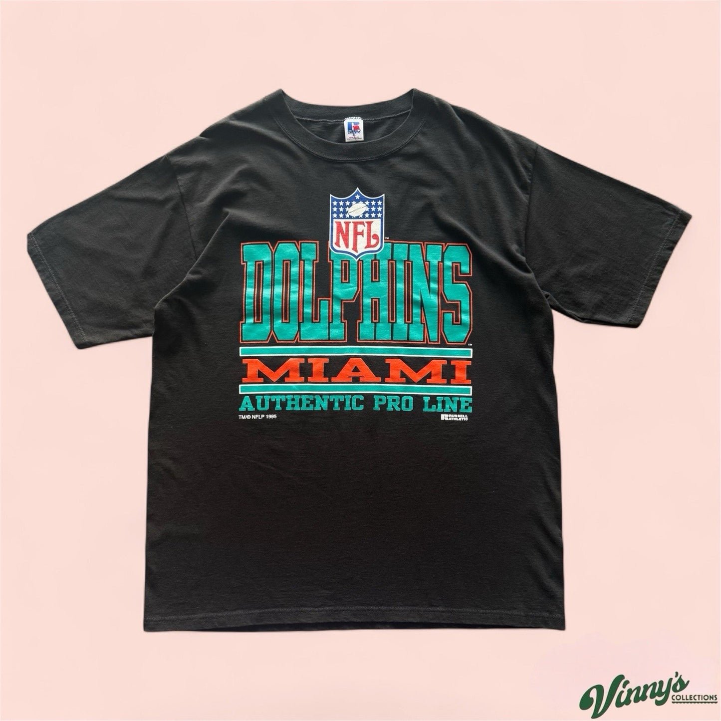 Vintage Russell Athletic NFL Miami Dolphins Football Shirt Mens XL