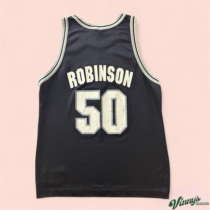 Champion NBA San Antonio Spurs David Robinson Basketball Jersey Mens 48 XL